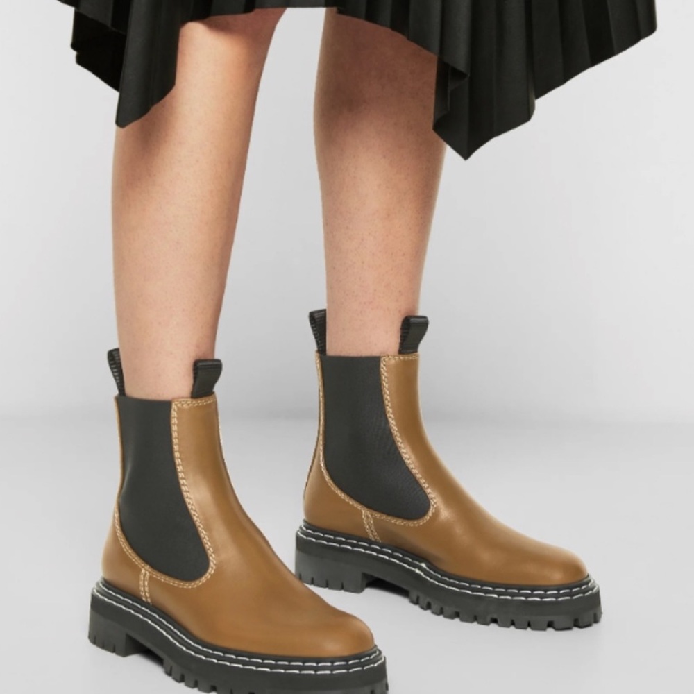 Proenza Schouler Lug Sole Chelsea Boot in Khaki